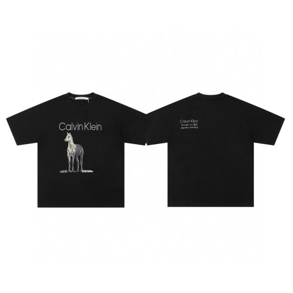 High Quality Calvin Klein Short Sleeves Black Cotton Classic Collection