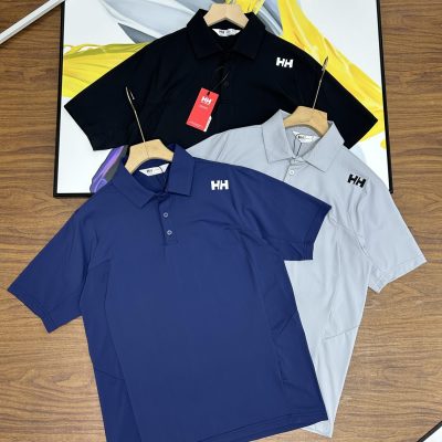 Premium Quality Helly Hansen Short-Sleeved Shirt Gray Silk Casual Collection