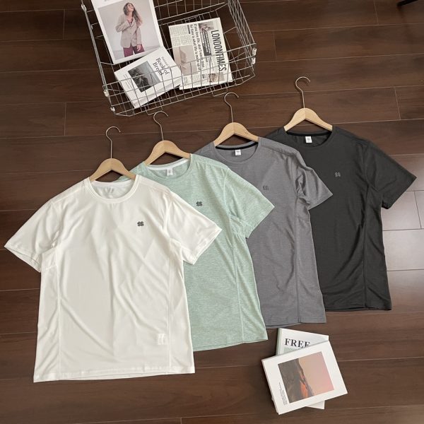 Premium Descente Short Sleeves Gray Polyester Urban Luxury