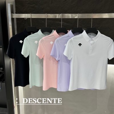 Luxury Descente Short-Sleeved White Breathable Style