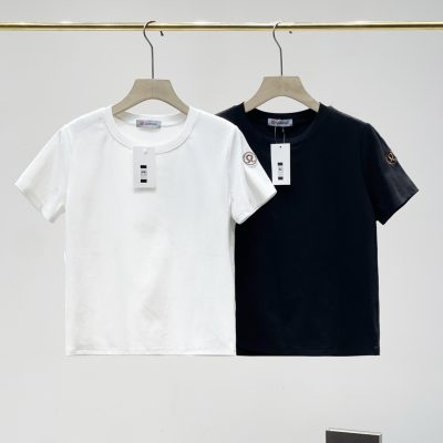 High Quality Lululemon Short-Sleeved Black Cotton Embroidery Luxury