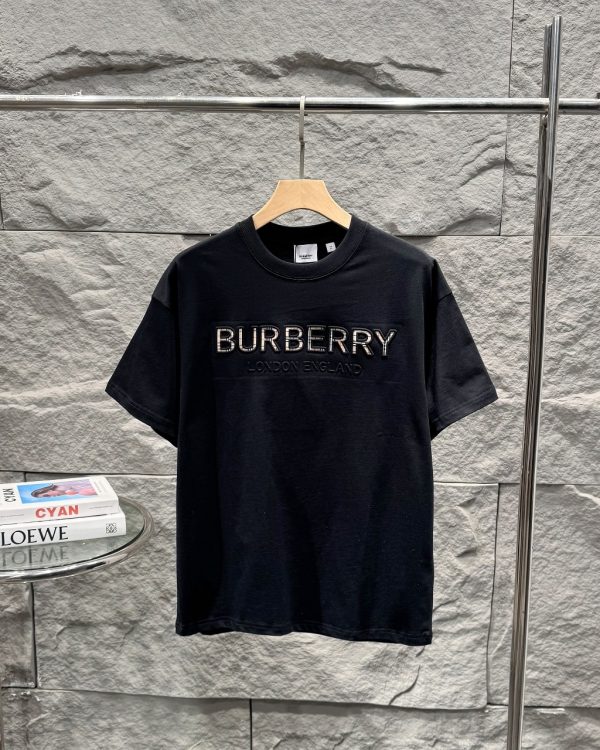 Best Selling Burberry Short Sleeves Black Logo Style