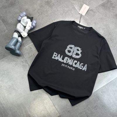 Premium Balenciaga Short Sleeves Black Collection