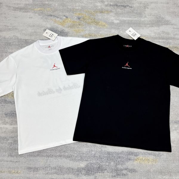 High Quality Jordan Short-Sleeved T-Shirts Black Print Collection