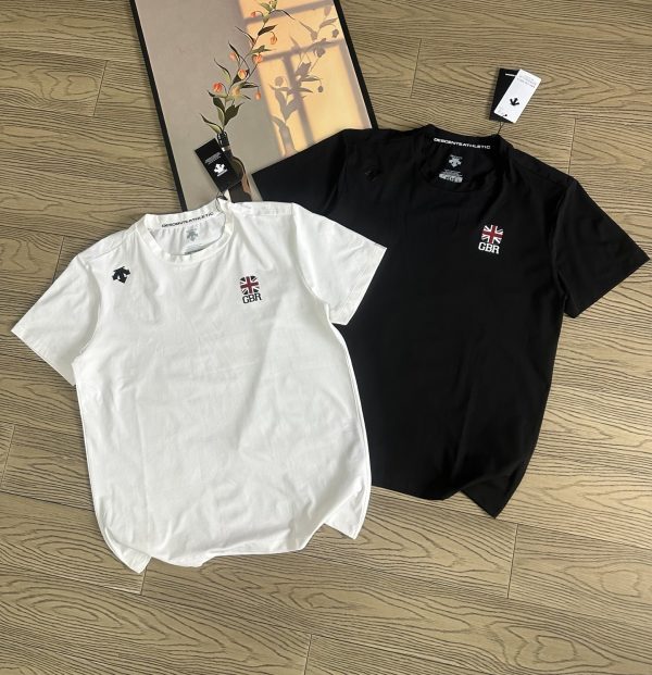 Premium Quality Descente Short Sleeves Black Silk Breathable Collection