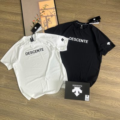 Best Selling Descente Short Sleeves Black Sporty Style