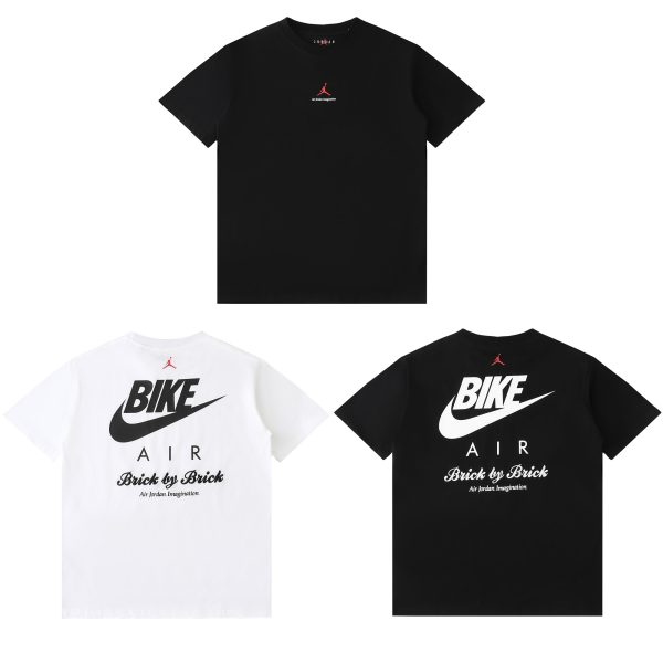 High Quality Jordan Short-Sleeved T-Shirts Black Print Collection