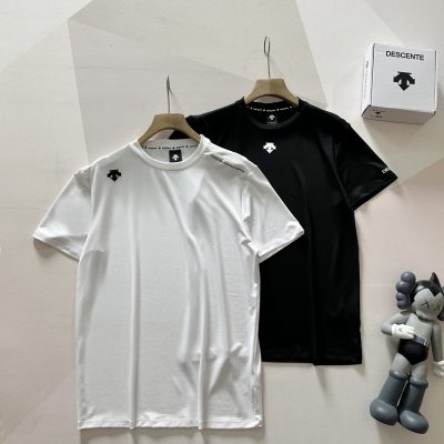 Luxury Descente Short Sleeves Black Logo Collection