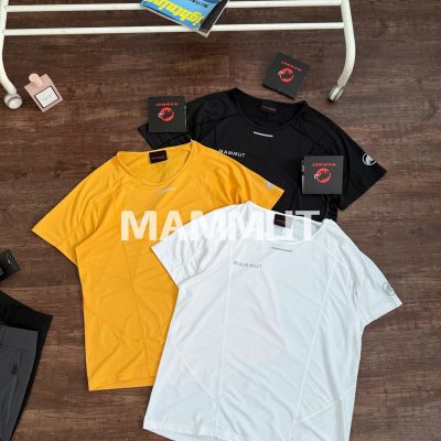 Luxury Mammut Short Sleeves Black Polyester Breathable Luxury