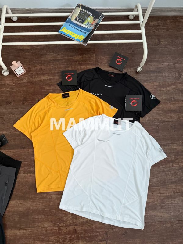 Luxury Mammut Short Sleeves Black Polyester Breathable Luxury