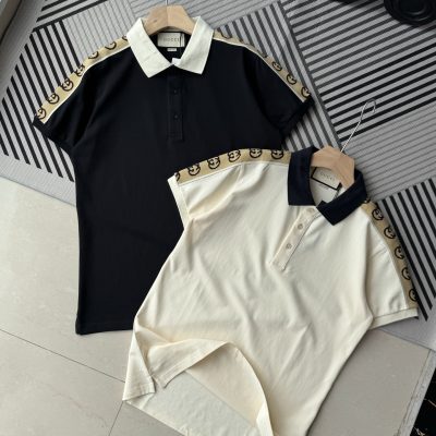 Premium Gucci Short-Sleeved Shirts Black Cotton Collection