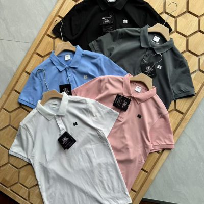 High Quality Boss Short Sleeves Black Casual Style