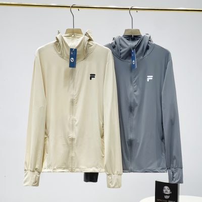 High Quality Fila Jackets Tan Silk Solid Collection