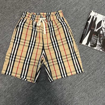 Luxury Burberry Shorts Black Cotton Striped Style