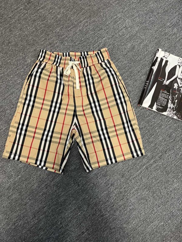 Luxury Burberry Shorts Black Cotton Striped Style