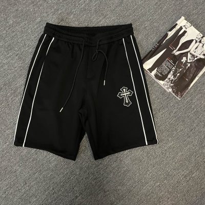 Luxury Chrome Hearts Shorts Black Cotton Washed Collection