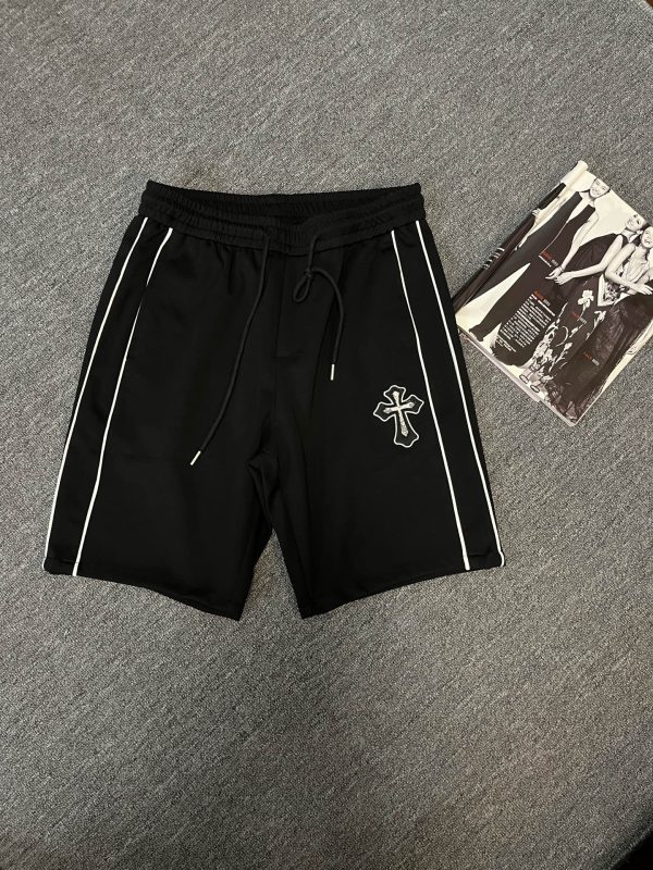 Luxury Chrome Hearts Shorts Black Cotton Washed Collection