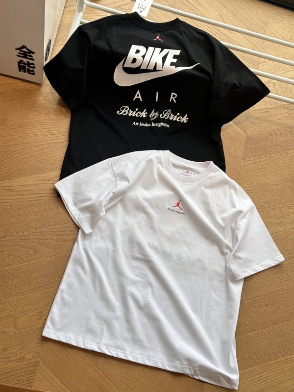 Best Selling Jordan Short-Sleeved T-Shirts Black Embroidery Style