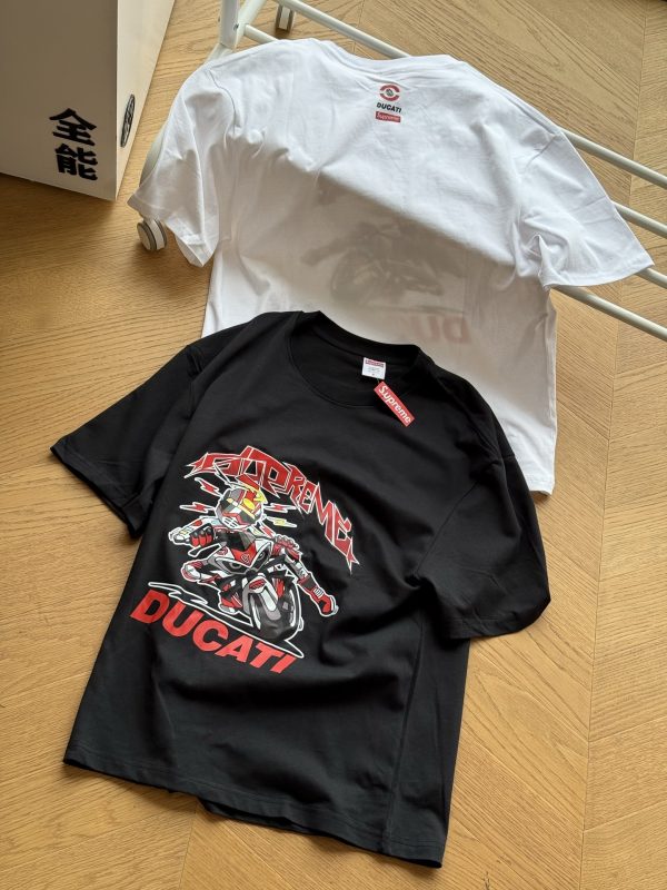Best Selling Supreme Short Sleeves Black Cotton Logo Collection