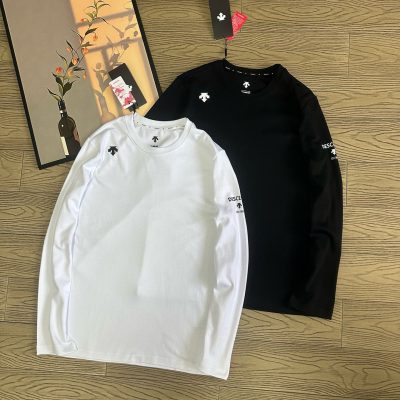 High Quality Descente Long Sleeves Black Logo Collection