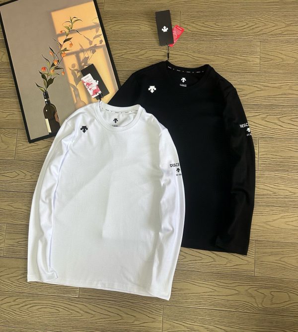 High Quality Descente Long Sleeves Black Logo Collection
