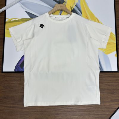 Best Selling Descente Short Sleeves Black Cotton Casual Style