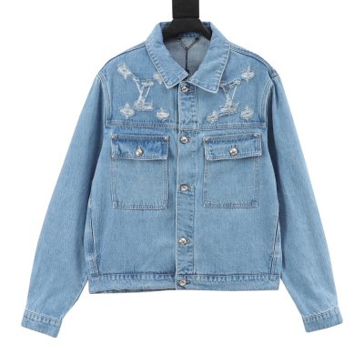 Premium Louis Vuitton Jackets Denim Washed Luxury