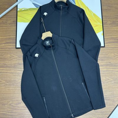 Premium Descente Coats Black Knit Classic Luxury