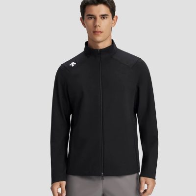 High Quality Descente Coats Black Knit Classic Luxury