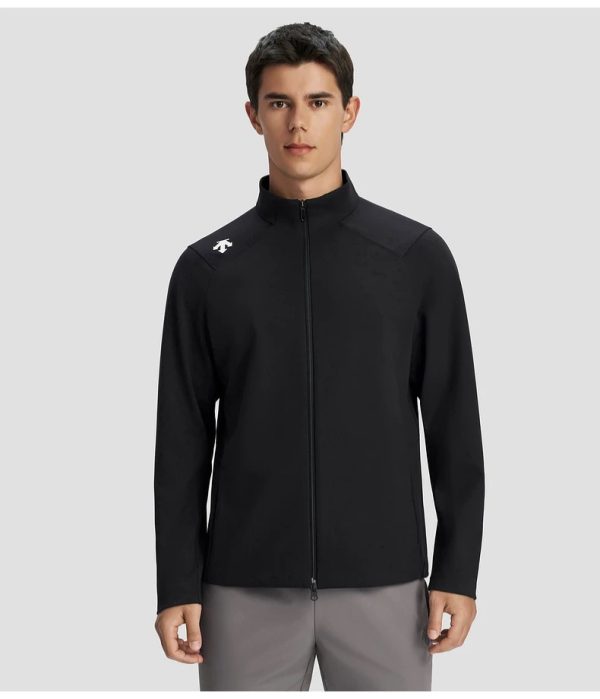 High Quality Descente Coats Black Knit Classic Luxury