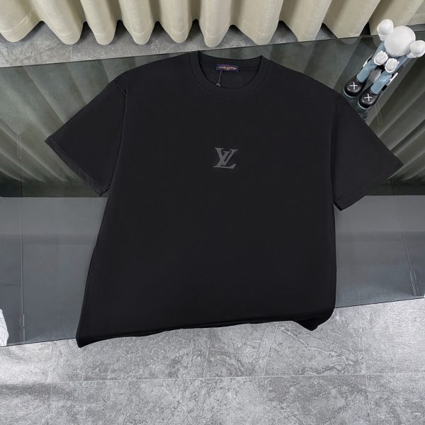 High Quality Louis Vuitton Short-Sleeved Shirt White Cotton Classic Luxury