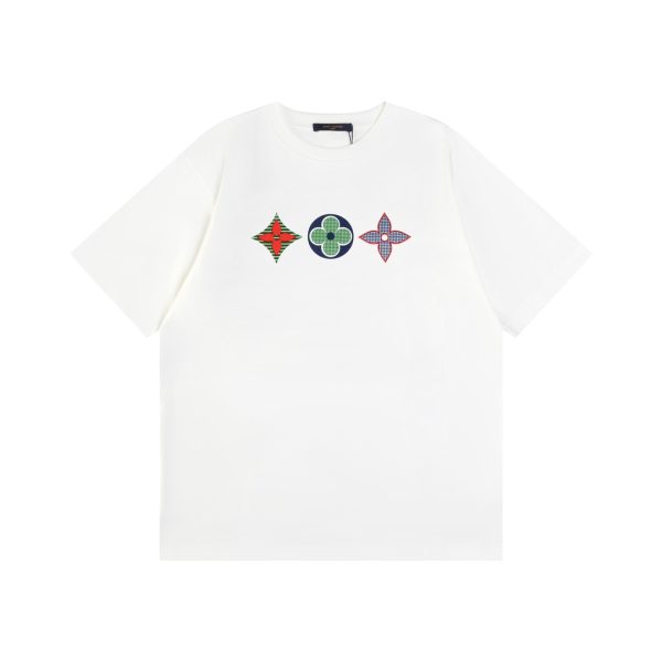 Premium Quality Louis Vuitton Short Sleeves Cotton Print Luxury