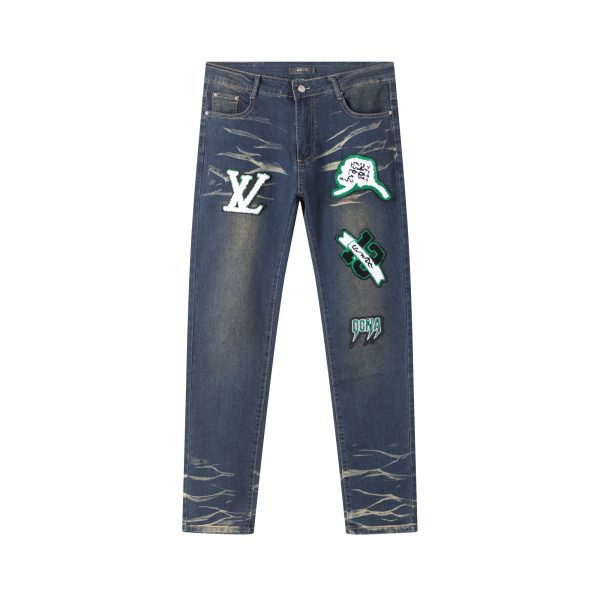 Luxury Ami Trousers Denim Streetwear Collection