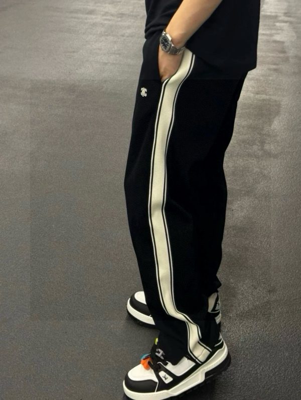Premium Quality Celine Sweatpants Black Embroidered Luxury