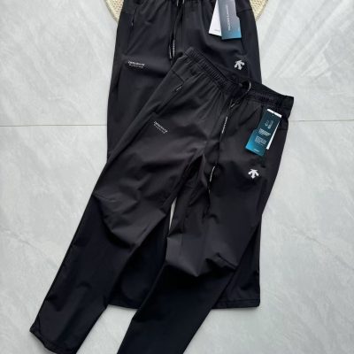 Best Selling Descente Pants Black Knit Breathable Collection