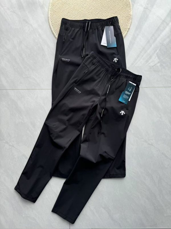 Best Selling Descente Pants Black Knit Breathable Collection