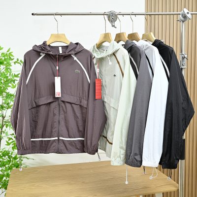 Premium Quality Lacoste Jackets White Breathable Luxury