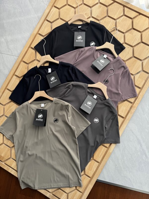 Premium Quality Mammoth Short-Sleeved Shirt Black Polyester Style