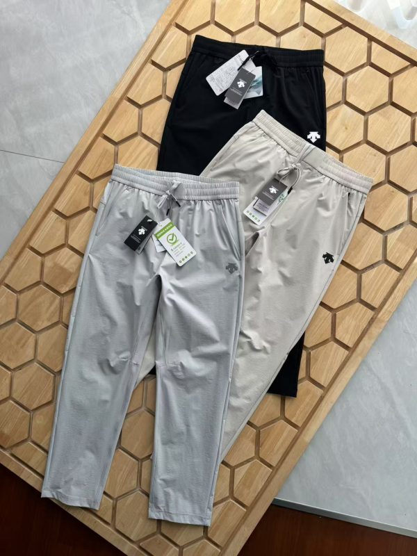 Premium Quality Descente Trousers Black Polyester Breathable Luxury