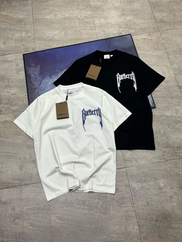 Premium Quality Burberry T-Shirt Black Denim Logo Luxury