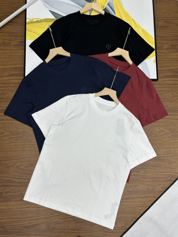 Luxury Lululemon Short Sleeves White Cotton Classic Luxury