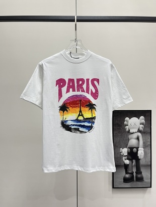 Best Selling Balenciaga Short Sleeves Cotton Print Luxury