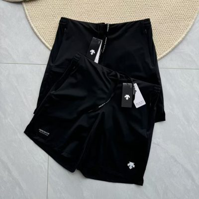 Premium Quality Descente Shorts Black Patchwork Luxury
