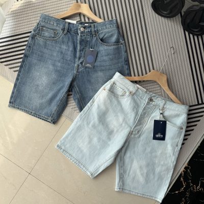 High Quality Levi'S Shorts Blue Denim Logo Collection