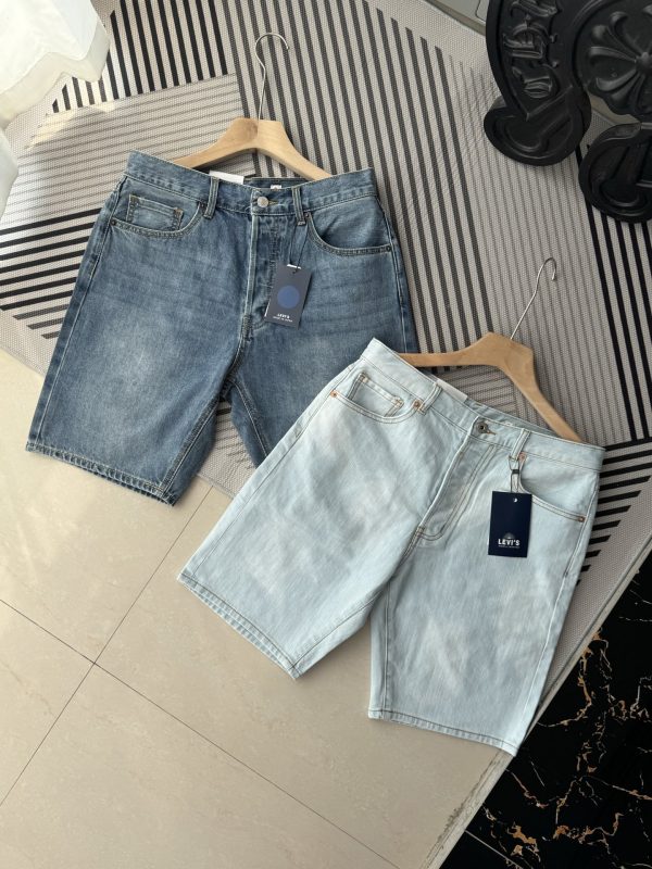 High Quality Levi'S Shorts Blue Denim Logo Collection