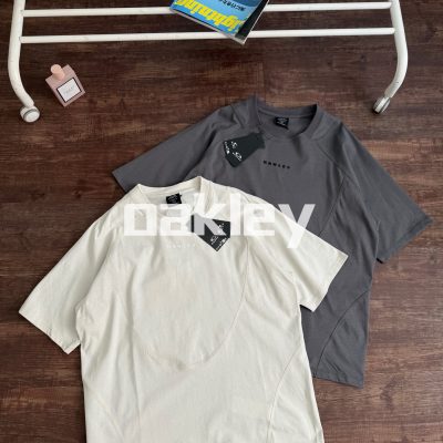 Premium Quality Oakley Short Sleeves Gray Cotton Casual Style