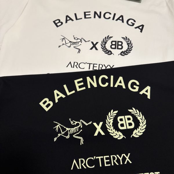 High Quality Balenciaga Short Sleeves Black Cotton Chic Collection