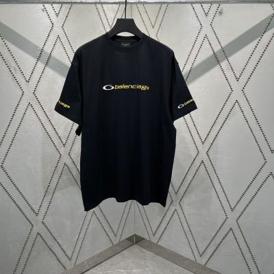 Premium Quality Balenciaga Short Sleeves Yellow Cotton Classic Style