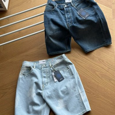 Premium Quality Levi'S Shorts Blue Denim Washed Style