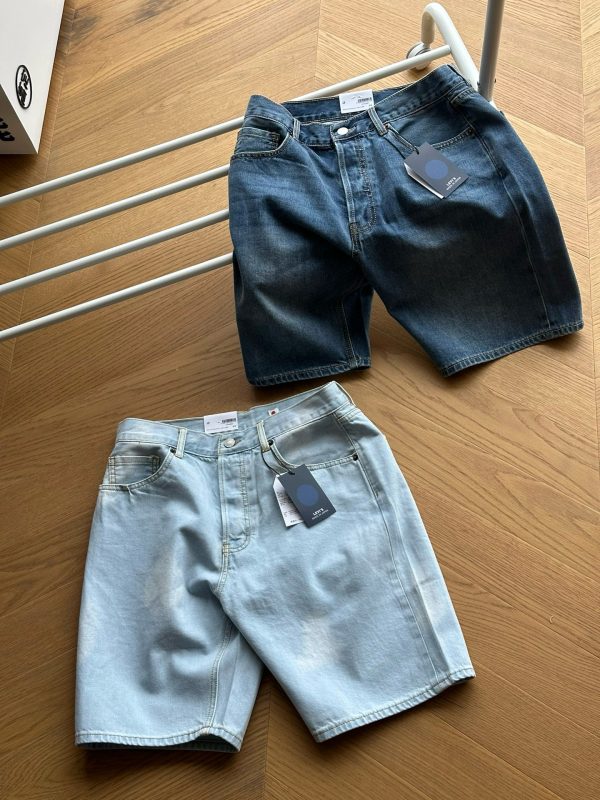 Premium Quality Levi'S Shorts Blue Denim Washed Style